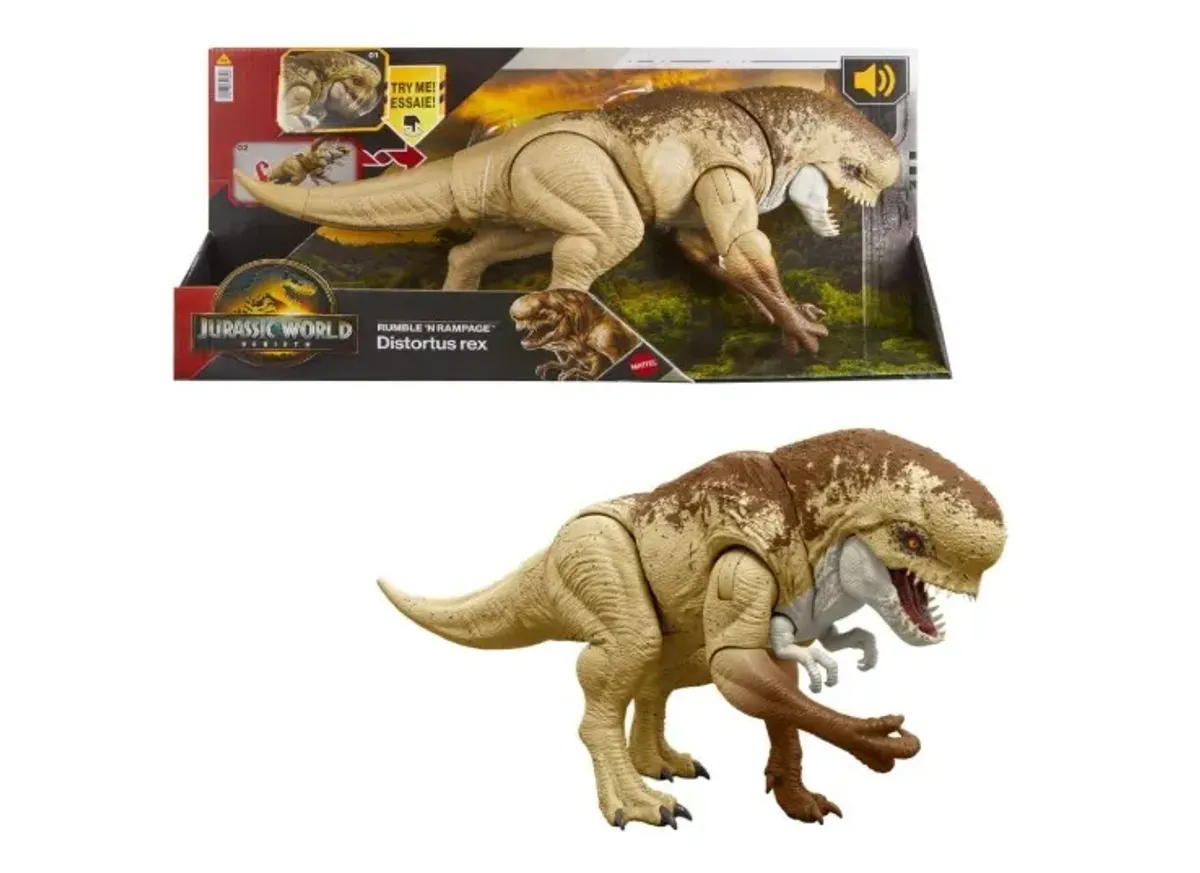 Jurassic World Dinosaurio de Juguete Rebirth Villano con Sonido para niños de 4 años en adelante