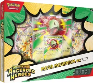 Pokémon TCG: Mega Evolution—Ascended Heroes Mega Meganium ex Box (1 Foil Promo Card, 1 Oversize Lenticular Card & 4 Booster Packs)