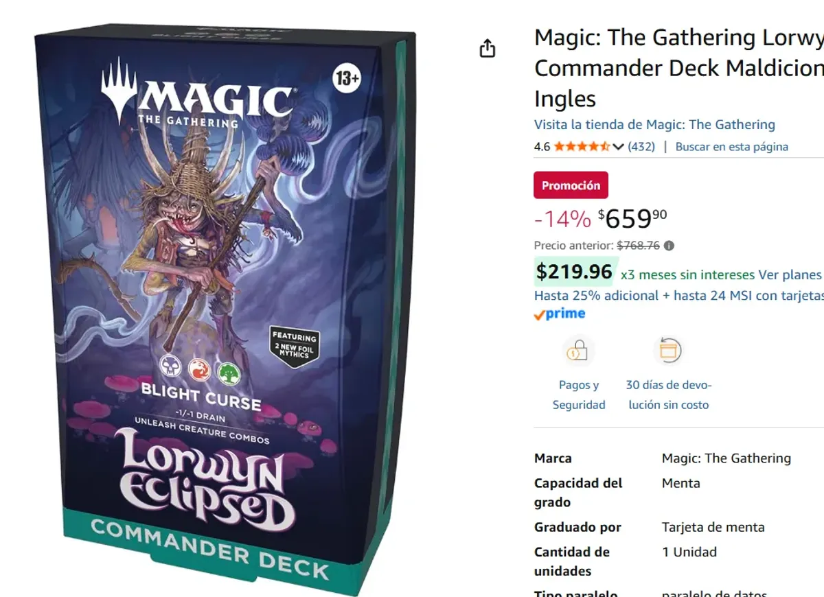 DECK COOMANDER DE MAGIC LORWYN ECLIPSED