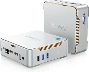 KAMRUI GK3 Plus Mini PC 16GB RAM 512GB M.2 SSD, Intel 12th Alder Lake N95 (up to 3.4GHz) Mini PC Windows 11 Pro, 2.5''SSD, Gigabit Ethernet, 4K UHD, WiFi, BT, VESA/Home/Business Mini Desktop Computer