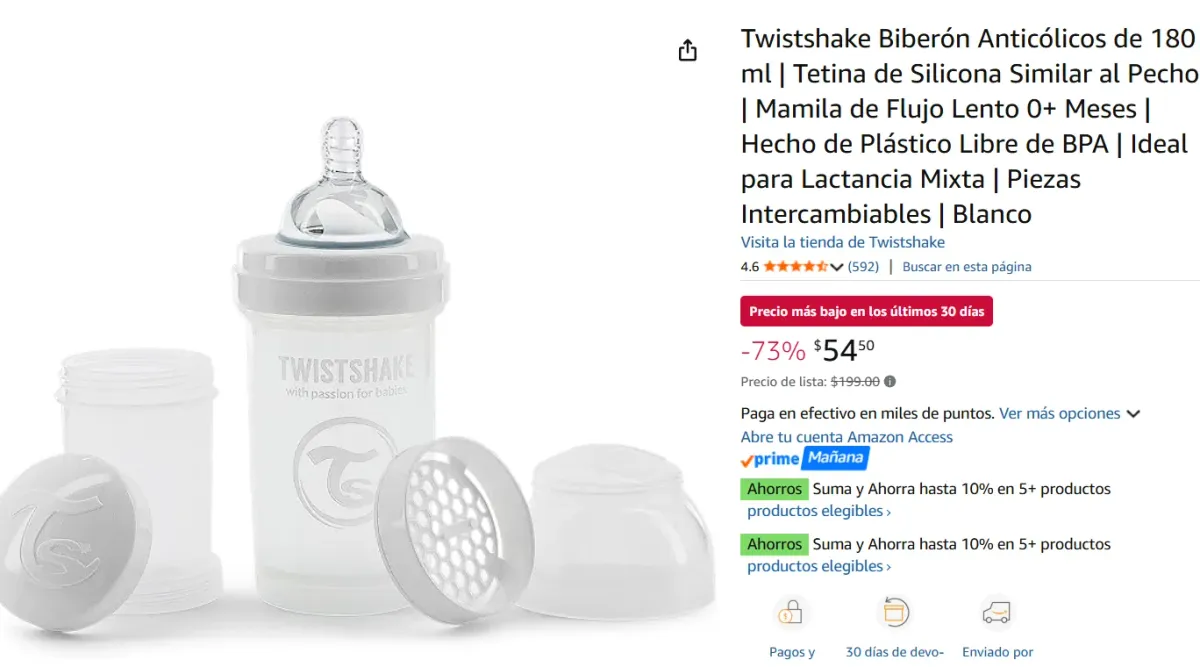 Biberón Anticólicos de 180 ml 