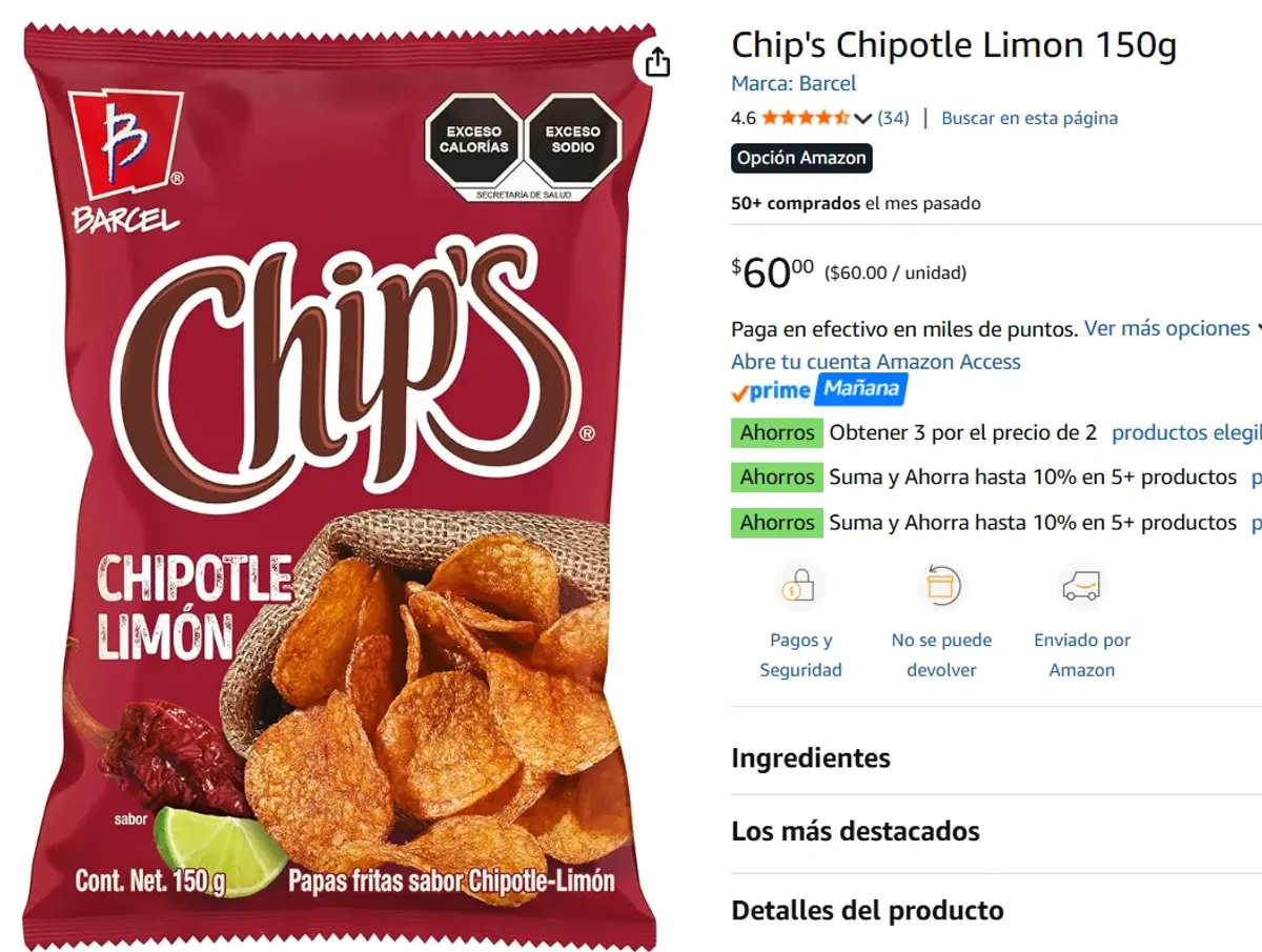 Chip's Chipotle Limon 150g