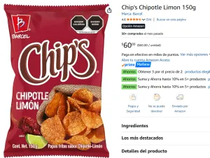 Chip's Chipotle Limon 150g