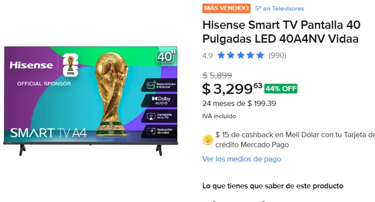 Hisense Smart TV 40"