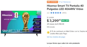 Hisense Smart TV 40"