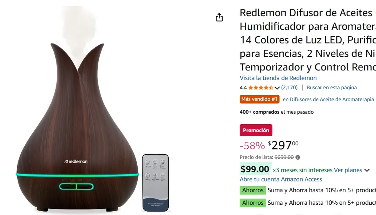 Difusor de Esencias y Humidificador 