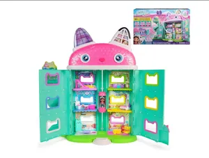 Gabby's Dollhouse: The Movie, Casa de muñecas interactiva gatástica, 7 Habitaciones, Ojos con Pantalla LCD, Figuras, Efectos de Sonido, Juguetes para niños y niñas a Partir de 3 años