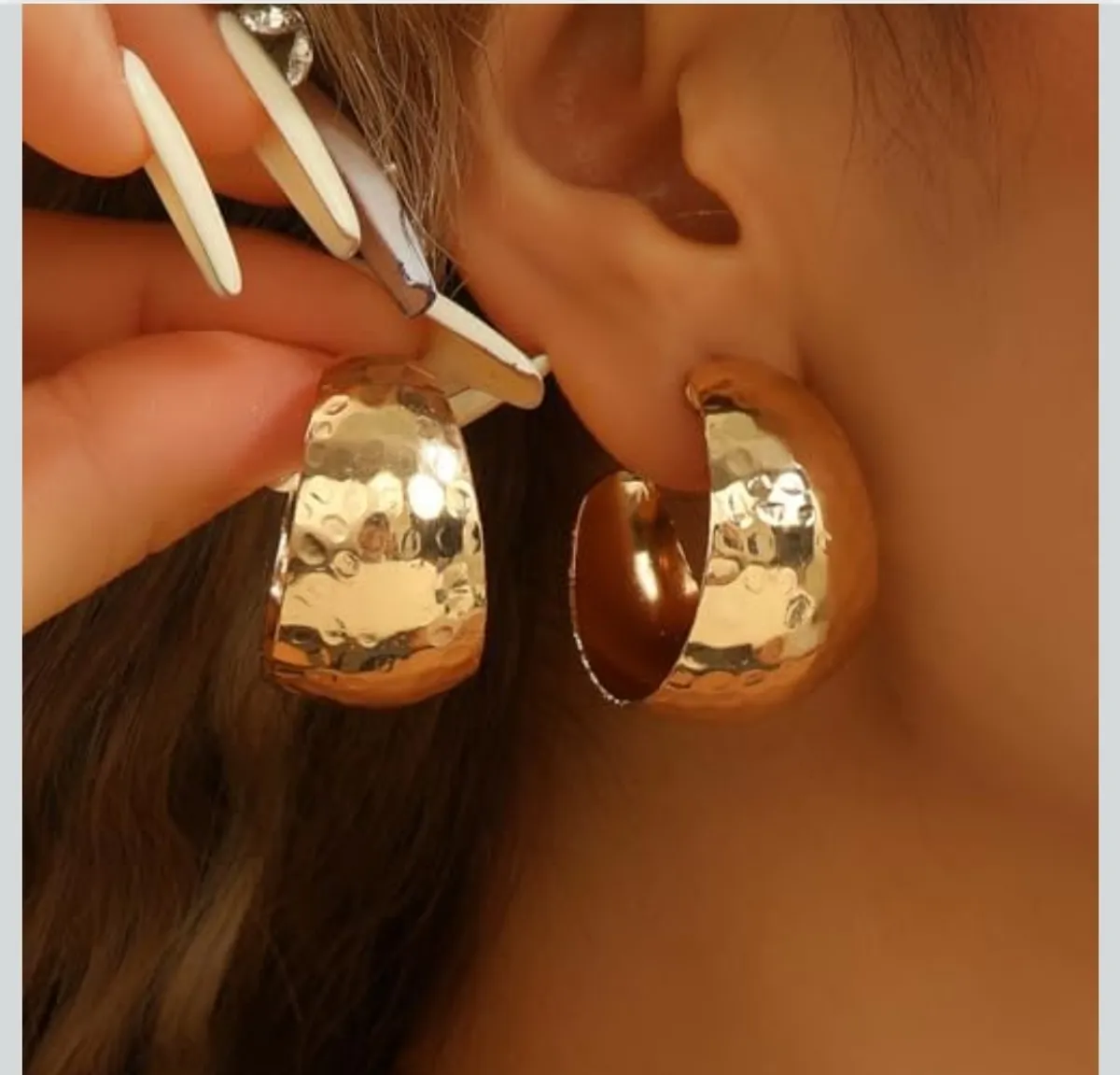 arete de aro de oro para mujer, accesorios de moda, aretes ligeros de acero inoxidable, aros gruesos, joyería para mujer