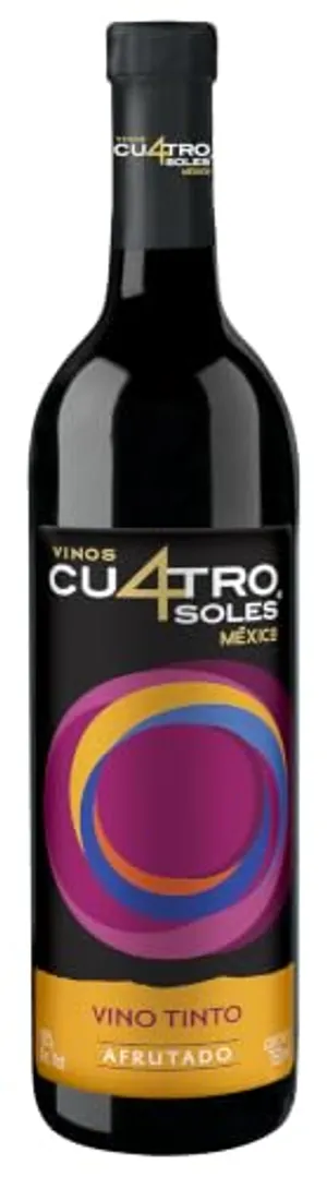 Cuatro Soles Vino Tinto Afrutado Semidulce 750ml