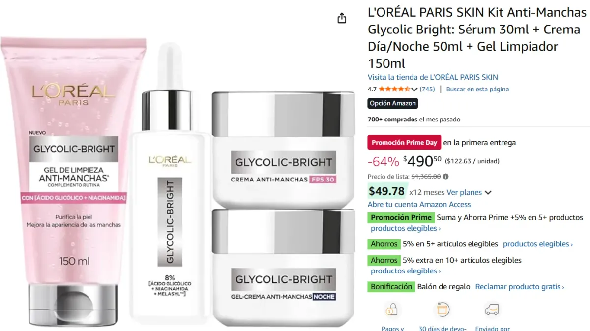 Anti-Manchas: Sérum + Crema Día/Noche 50ml + Gel 