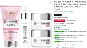 Anti-Manchas: Sérum + Crema Día/Noche 50ml + Gel 