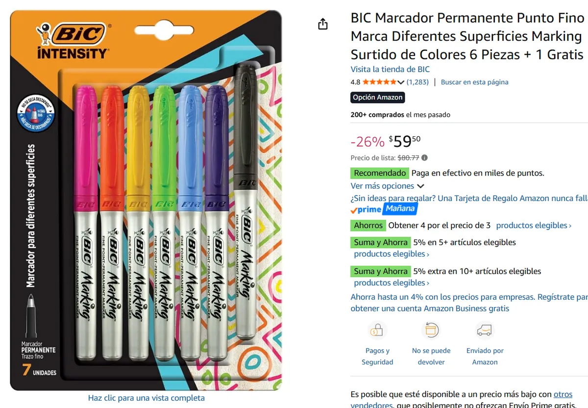Marcador Permanente Punto Fino 