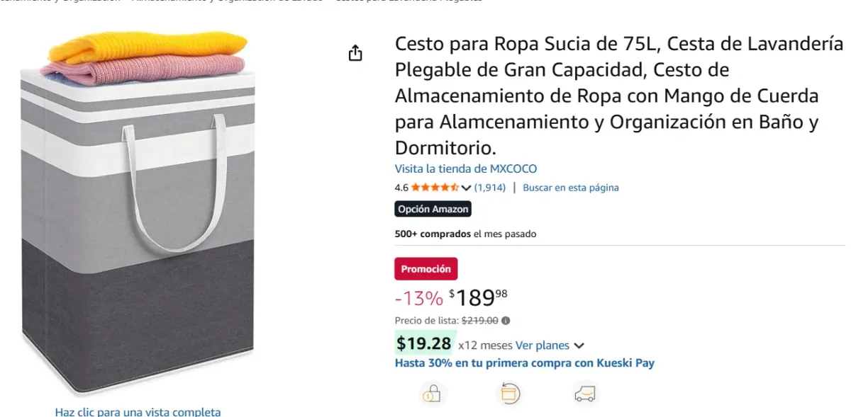 Cesto para Ropa Sucia 