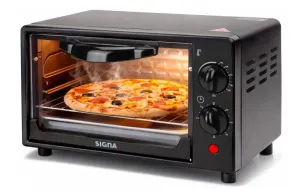 SIGNA Horno Eléctrico de Convección Tostador De 7L Hornito Te Permiten Asar, Gratinar, Dorar y Tostar; Incluye Parrilla Y Bandeja Convección Envolvente Temporizador Con Sistema De Apagado Automático