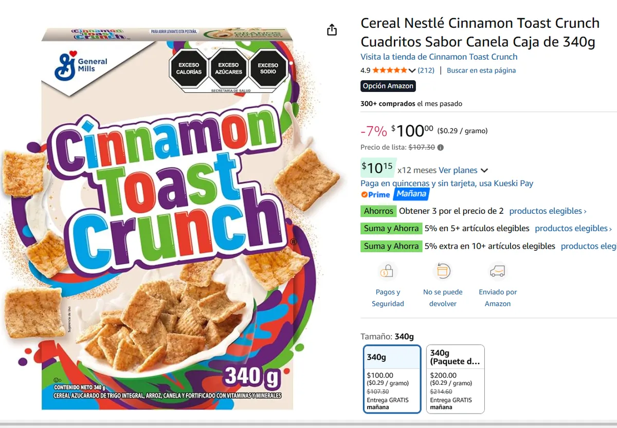 Cereal Cinnamon Toast Crunch 