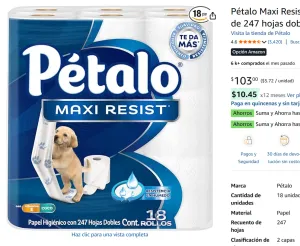 Papel Higiénico, 18 rollos 