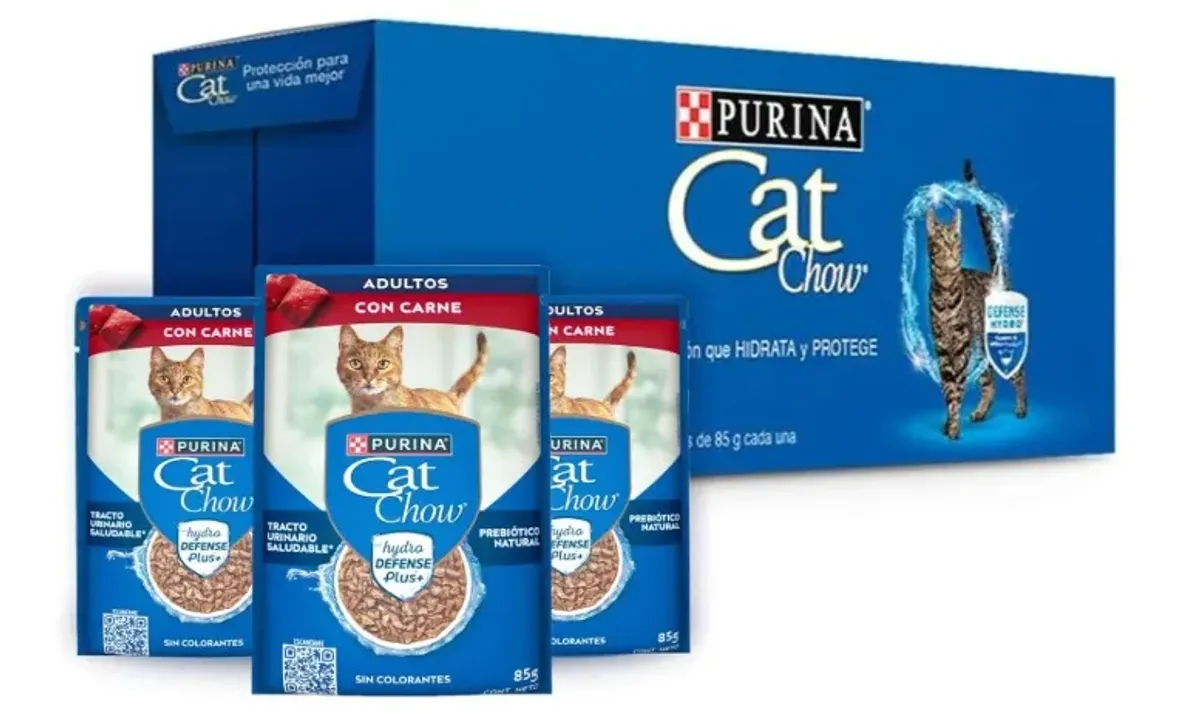 CAT CHOW Adulto Carne Pouch 24x85g MX