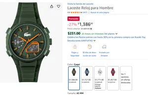 RELOJ LACOSTE PARA LA COLECCIÓN