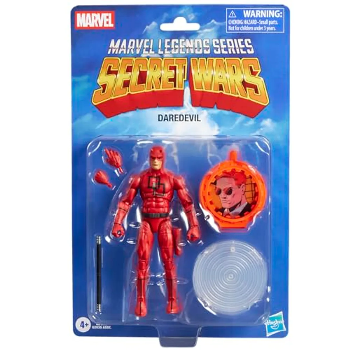 Marvel Legends Series, Secret Wars, Daredevil, Figura Retro Coleccionable de 15 cm con Escudo lenticular, Inspirada en los cómics de Marvel