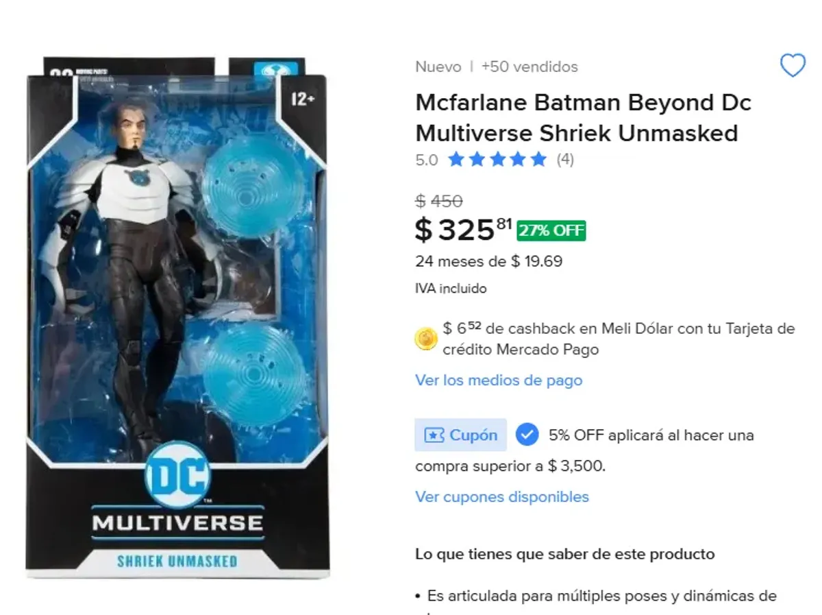 SHRIEK UNMASKED DE MCFARLANE
