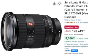 Sony Lente G Master™ Estandar Zoom 24-70mm F2.8 Full Frame - FE SEL2470GM2 (Versión Nacional)