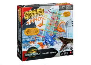 Mattel Games Juego de Mesa Monos Locos Jurassic World Saga para niños de 5 años en adelante