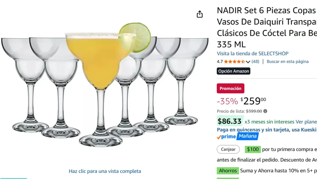 Set 6 Piezas Copas 