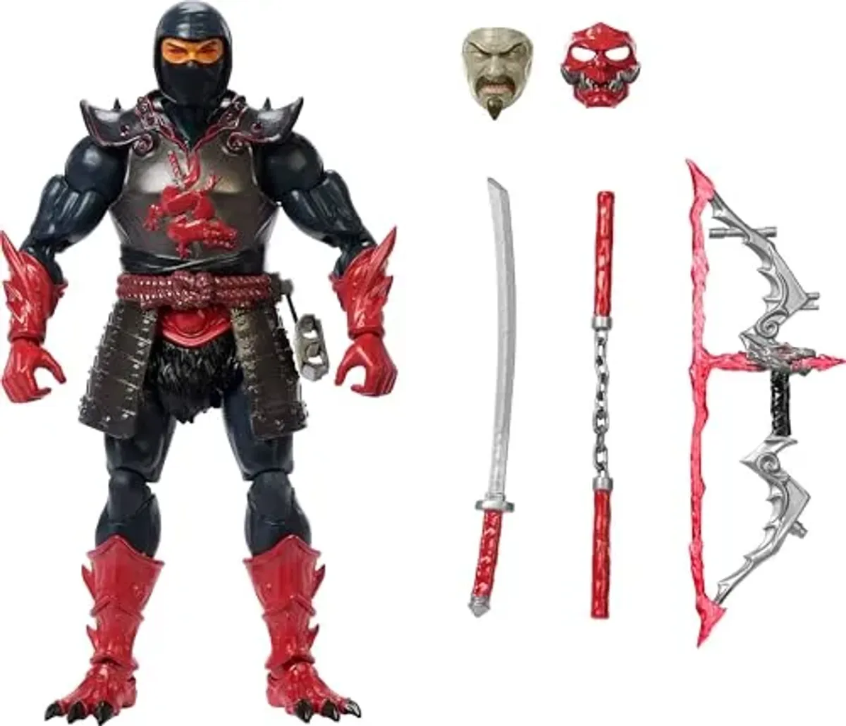 Masters of The Universe Masterverse Action Figure Ninjor, 30 articulaciones, Juguete Motu de 7 Pulgadas, diseño de Lujo, Accesorios de Armadura y Armas