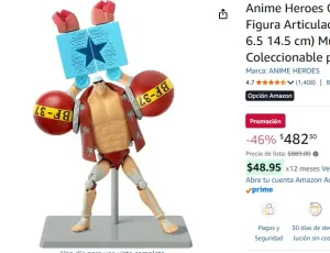 Anime Heroes One Piece Franky Figura Articulada de Acción de 6.5 14.5 cm) Muñeco Coleccionable para Niños