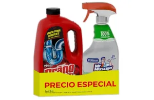  Drano MAX Gel Destapacaños Líquido 946ml + Mr. Musculo Baño