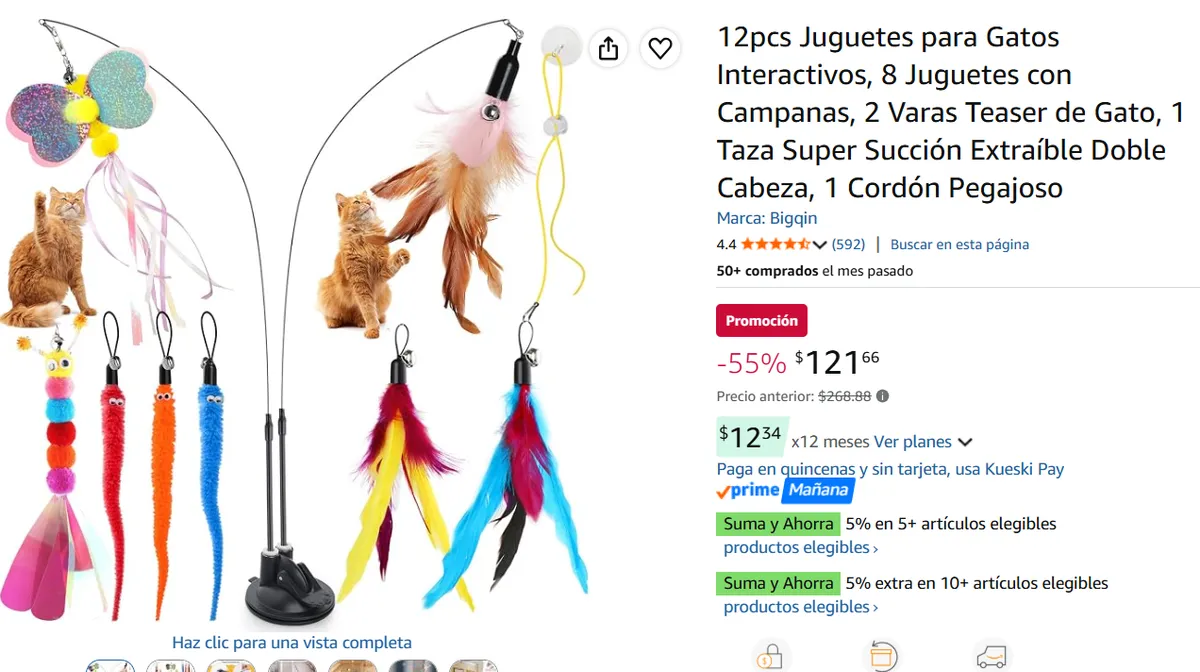 12pcs Juguetes para Gatos 