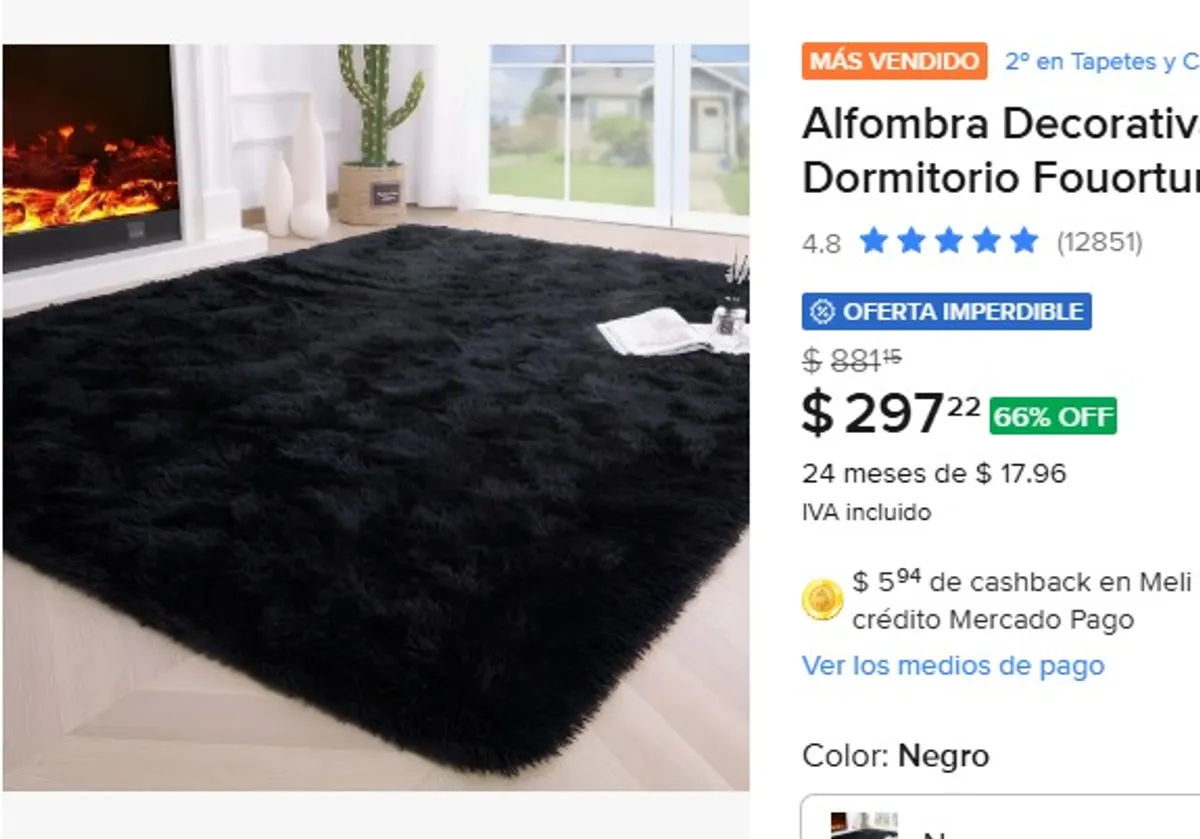 Alfombra Decorativa Sala Estar Y Dormitorio Fouortunate-bee
