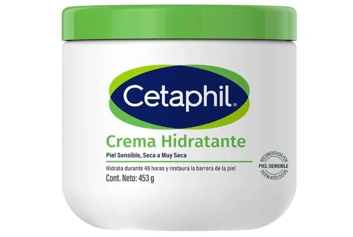 CETAPHIL Crema Hidratante 1 pz 453 g Restablece la Barrera Natural de la Piel en 1 Semana Recomendada por Dermatólogos para Piel Sensible