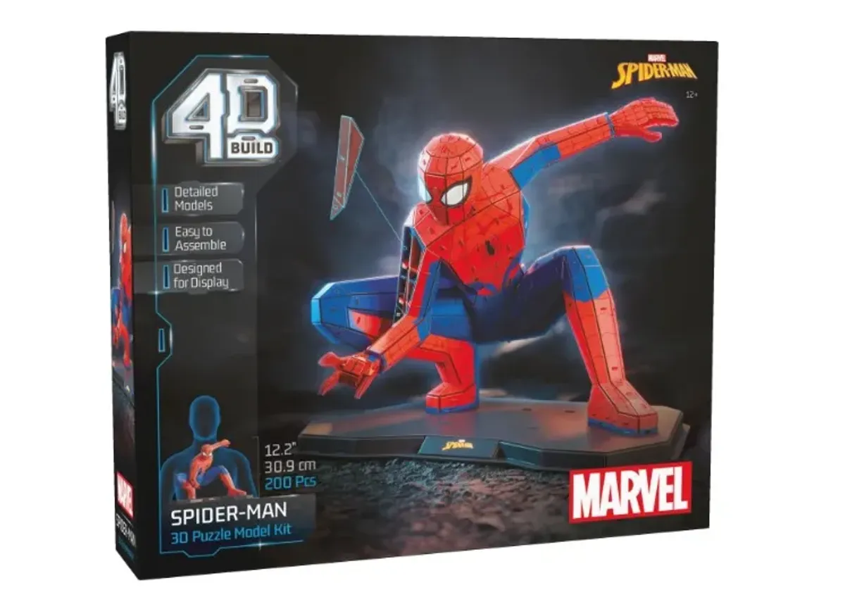 4D Build, Spider Man de Marvel en 3D, Rompecabezas para Adultos, Juguetes de construcción, Rompecabezas en 3D para Adultos y Adolescentes, coleccionables de Marvel, 195 Piezas, a Partir de 12 años
