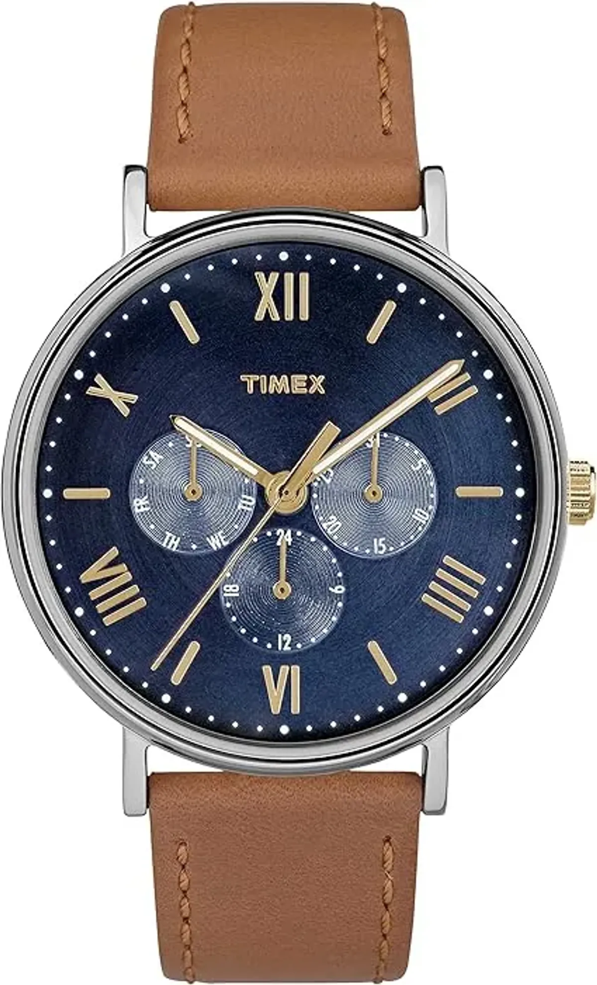 Timex Southview - Reloj multifunción con correa de cuero, 41 mm
