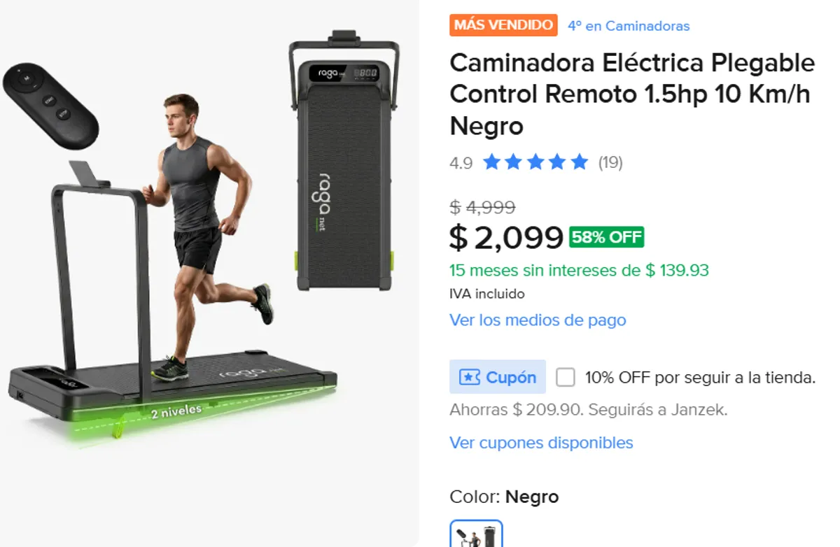 Caminadora Eléctrica Plegable 