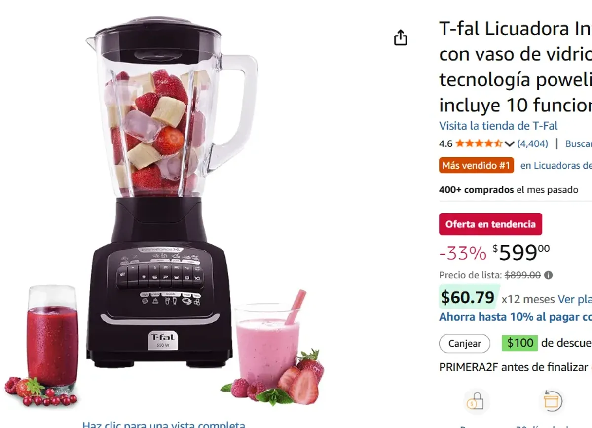 Licuadora Infinyforce XL 10 velocidades 