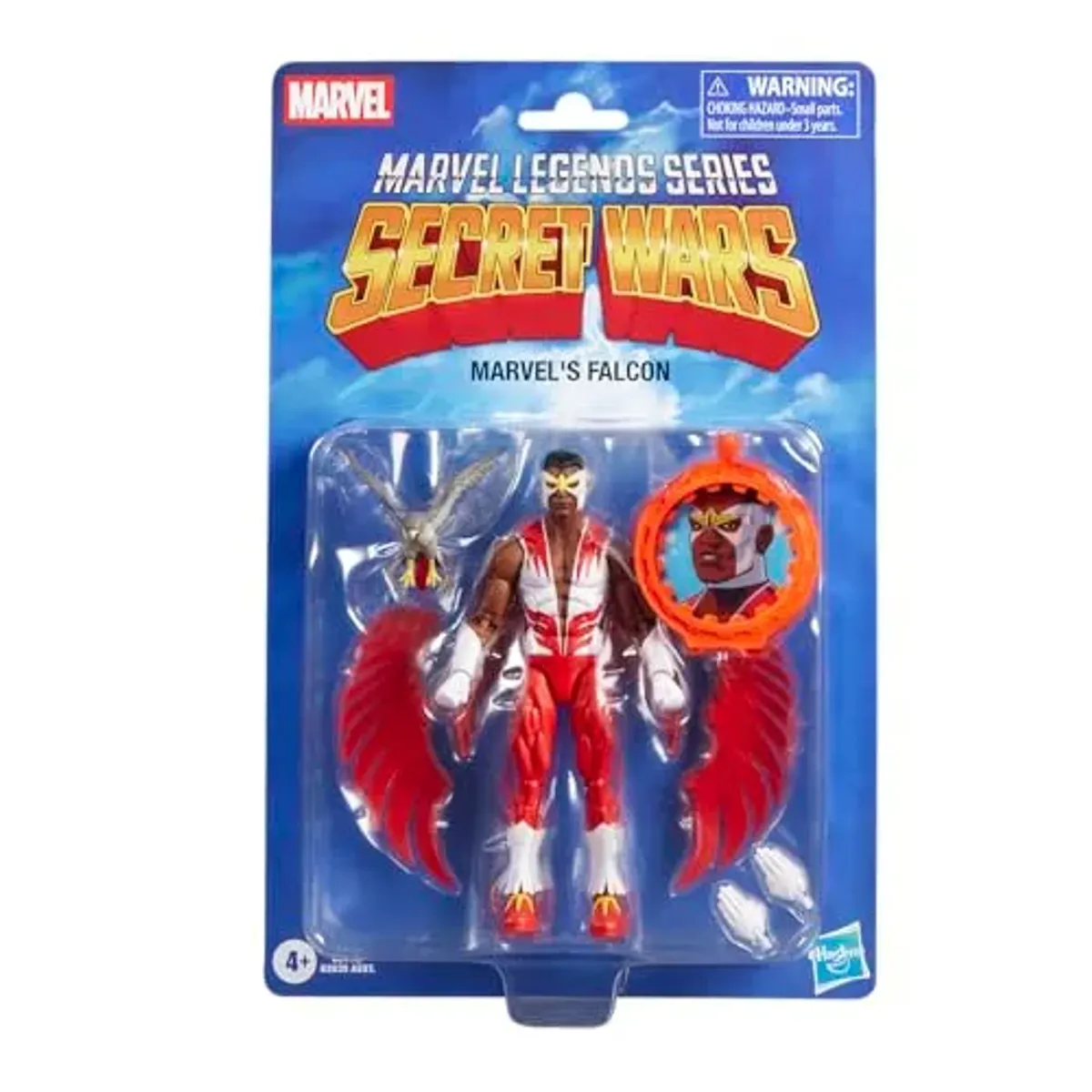 Marvel Legends Series, Secret Wars, Marvel’s Falcon, Figura Retro Coleccionable de 15 cm con Escudo lenticular, Inspirada en los cómics del Capitán América