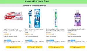 Ahorra $30 en compras de $100