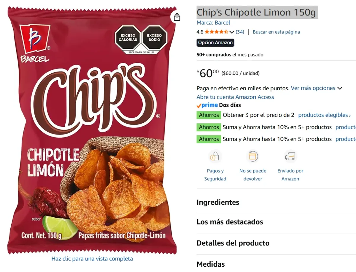 Chip's Chipotle Limon 150g