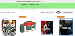 PROMO DE COMPRA 2 Y AHORRA OTROS $80 PESOTES EN VIDEOJUEGOS Y ACCESORIOS