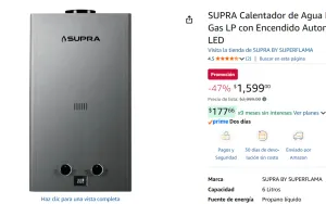 Calentador de Agua Instantáneo 