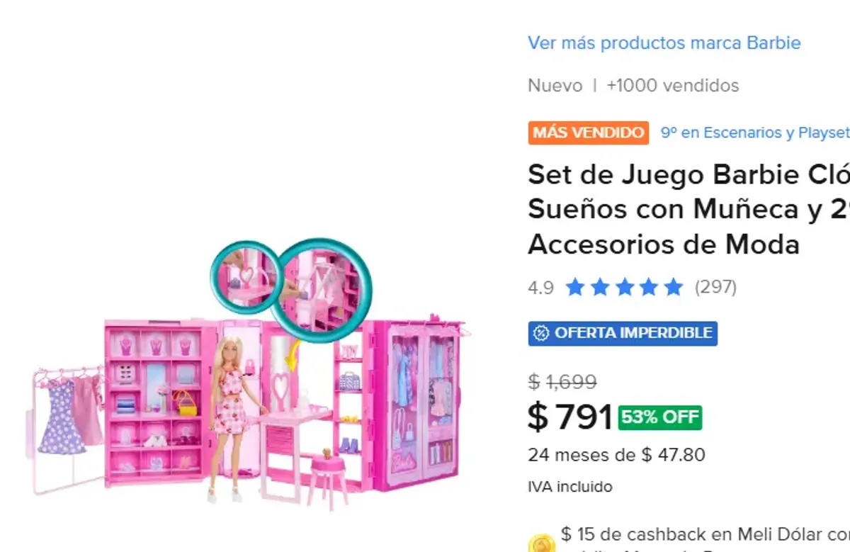 CLÓSET DE LOS SUEÑOS DE BARBIE