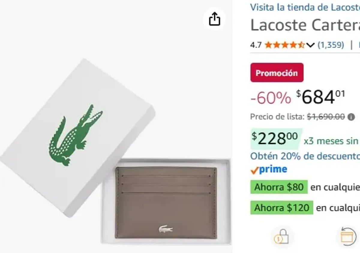 Lacoste Cartera Fitzgerald para Hombre