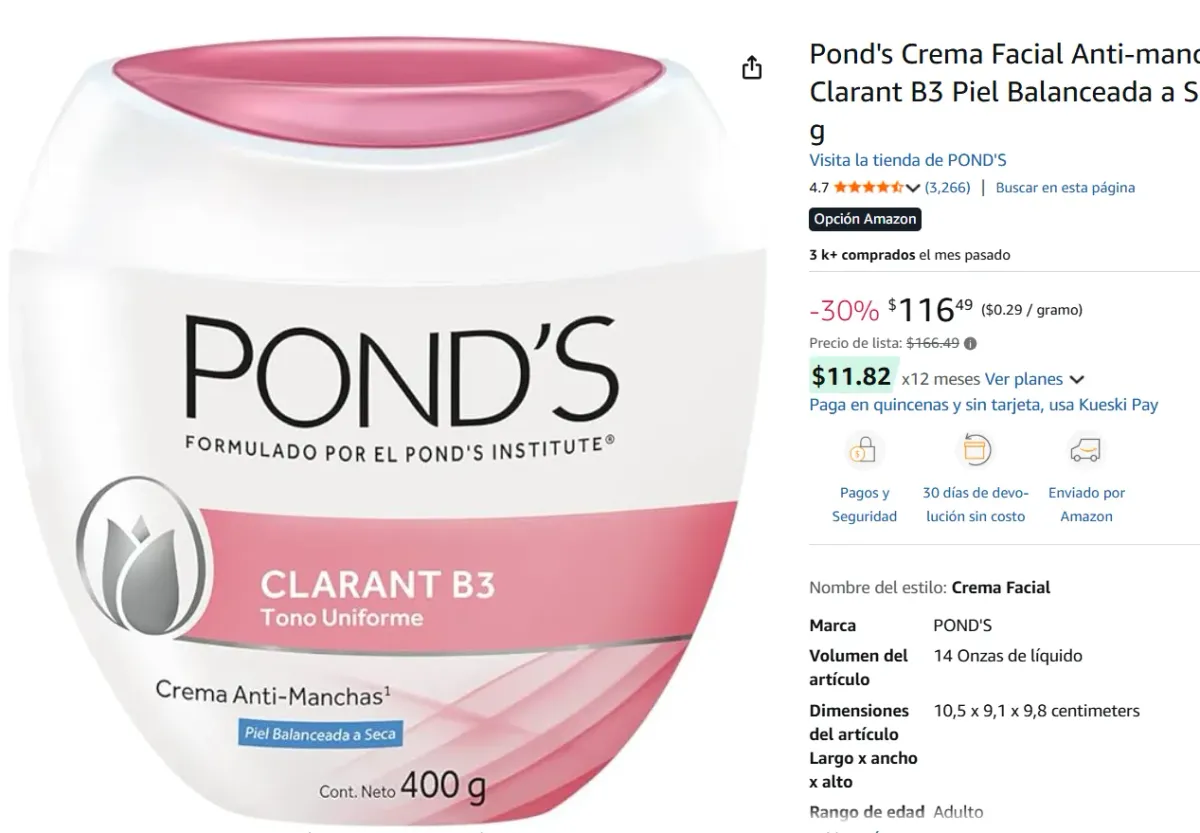 Crema Facial Anti-manchas 400 g