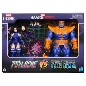 Marvel Legends Series Gamerverse, Psylocke vs. Thanos, Figuras de acción coleccionables de 15 cm