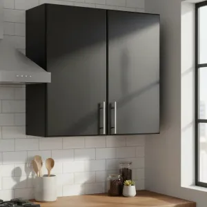Alacena Multiusos Gabinete Minimalista Para Colgar Negro