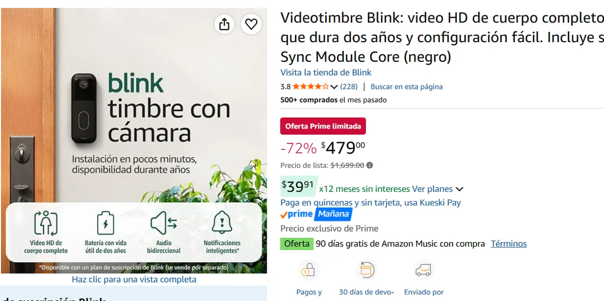 Videotimbre Blink: video HD 