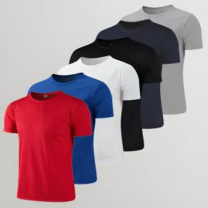 6 Playeras Hombre Deportivas Secado Rápido Gym Y Correr