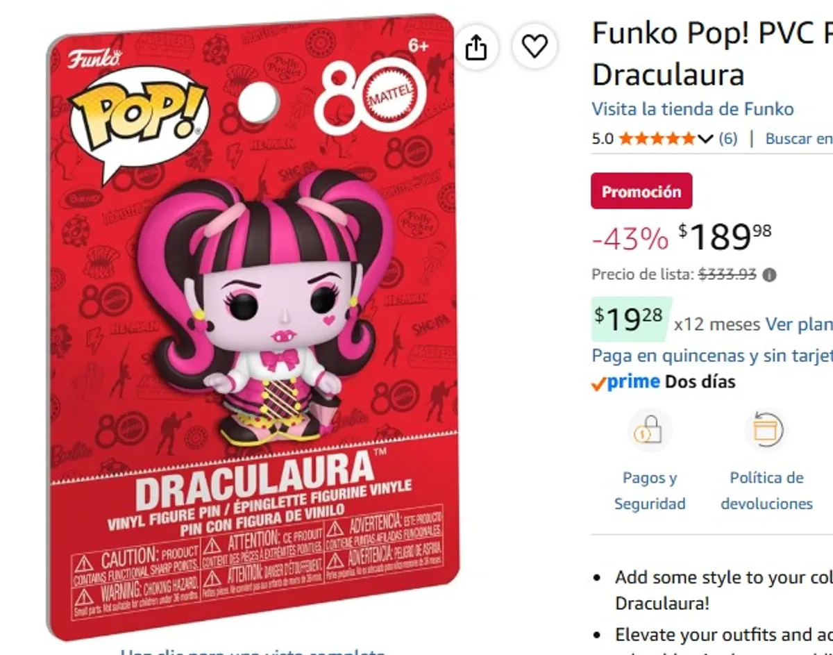 Funko Pop! PVC Pin: Retro Toys - Draculaura